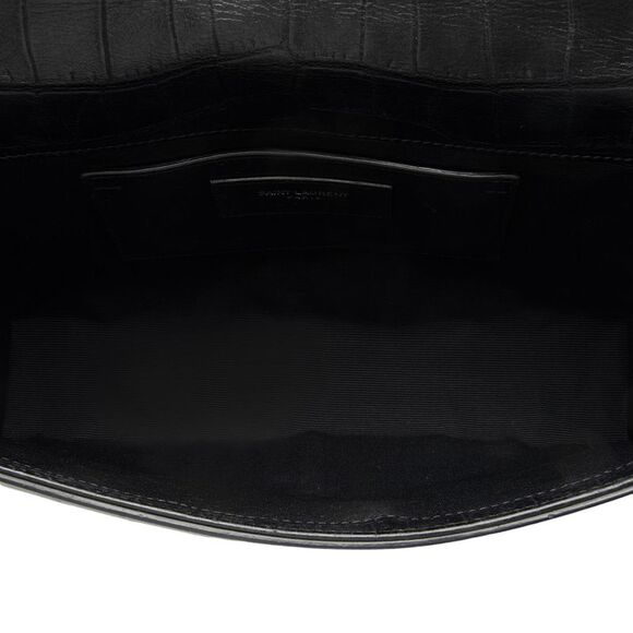 Saint Laurent Croc Embossed Leather Monogram Kate Tassel Medium Shoulder Bag - Picture 7 of 16